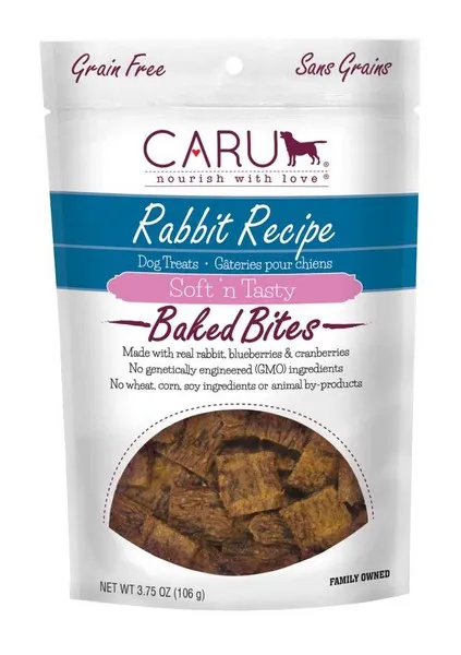 3.5oz. Caru Natural Rabbit Recipe Bites - Treat
